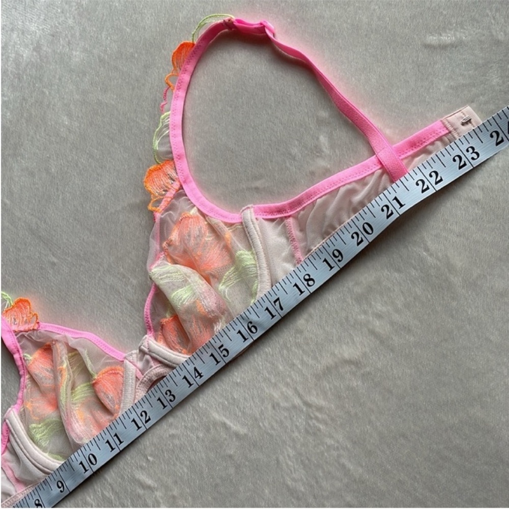 Marie Jo Women's Embroidered Bra - Pink and Orange - Picture 11 of 12